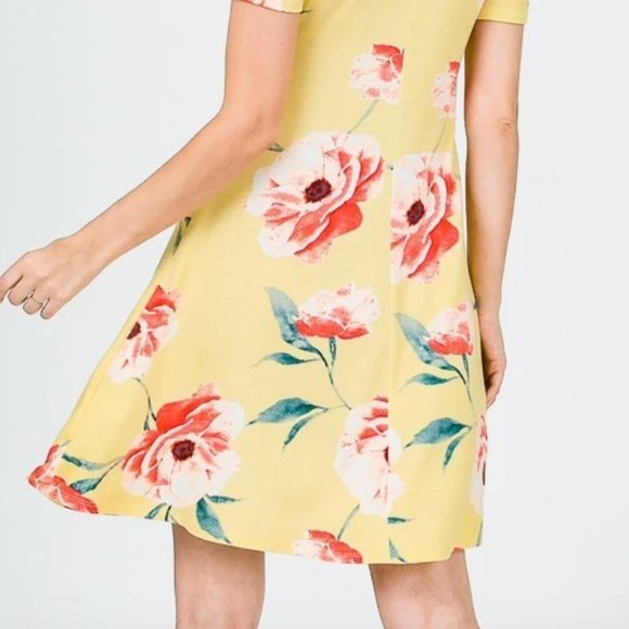 Yellow floral dress - Picture 3 of 5